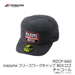 オレンジブルー　MZCP-660 mazume フリースワークキャップ BOXロゴ チャコール