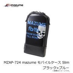 オレンジブルー　MZAP-724 mazume モバイルケース Slim ブラック×ブルー