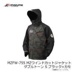 オレンジブルー　MZFW-755 MZウインドカットジャケット ダブルトーン S ブラック×カモ
