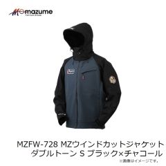 オレンジブルー　MZFW-728 MZウインドカットジャケット ダブルトーン S ブラック×チャコール