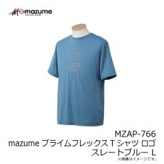 オレンジブルー　MZAP-766 mazume プライムフレックスTシャツ ロゴ スレートブルー L