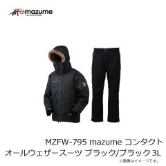 オレンジブルー　MZFW-795 mazume コンタクト オールウェザースーツ ブラック/ブラック 3L