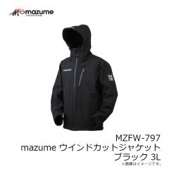 オレンジブルー　MZFW-797 mazume ウインドカットジャケット ブラック 3L