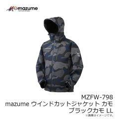 オレンジブルー　MZFW-798 mazume ウインドカットジャケット カモ ブラックカモ LL