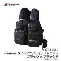 オレンジブルー　MZLJ-831 mazume タイドマニアライフジャケット ブラック×ブラック F