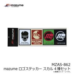 オレンジブルー　MZAS-862 mazume ロゴステッカー スカル 4種セット