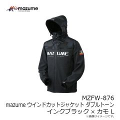 オレンジブルー　MZFW-876 mazume ウインドカットジャケット ダブルトーン インクブラック×カモ L