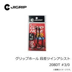 ジグリップ　グリップホール 段差ツインアシスト 208DT #3/0