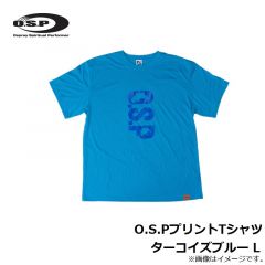 OSP　O.S.PプリントTシャツ ターコイズブルー L