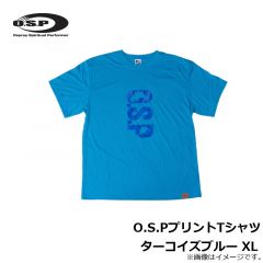 O.S.PプリントTシャツ ターコイズブルー M
