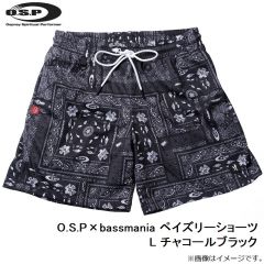 O.S.P×bassmania ペイズリーショーツ S チャコールブラック
