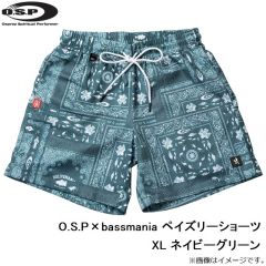 O.S.P×bassmania ペイズリーショーツ S チャコールブラック
