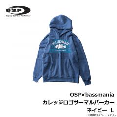 OSP　OSP×bassmania カレッジロゴサーマルパーカー ネイビー  L