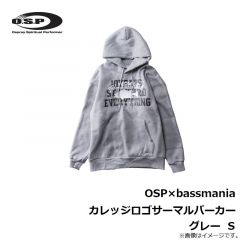 OSP　OSP×bassmania カレッジロゴサーマルパーカー グレー  S