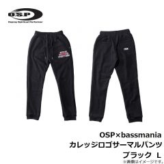 OSP×bassmania カレッジロゴサーマルパンツ ブラック  L
