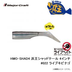 メジャークラフト　HMO-SHAD4 浜王シャッドテール 4インチ #022 ライブキビナゴ