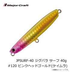 メジャークラフト　JPSURF-40 ジグパラ サーフ 40g #120 ピンクヘッドゴールド(ケイムラ)