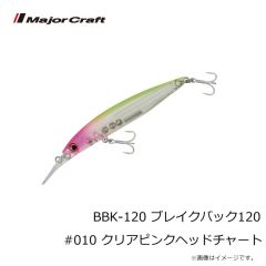 メジャークラフト　BBK-120 ブレイクバック120 #010 クリアピンクヘッドチャート