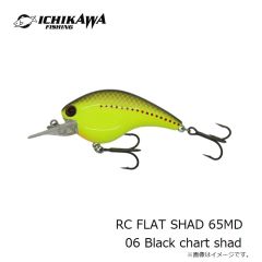 イチカワフィッシング　RC FLAT SHAD 65MD 06 Black chart shad