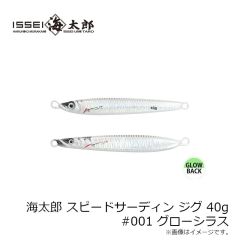 一誠　海太郎 スピードサーディン ジグ 40g #001 グローシラス