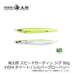 一誠　海太郎 スピードサーディン ジグ 50g #054 チャート/シルバーグローベリー