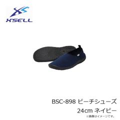 エクセル　BSC-898 ビーチシューズ 22cm ネイビー