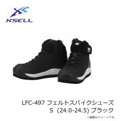 エクセル　LFC-496 スパイクシューズ  S  (24.0-24.5) ブラック