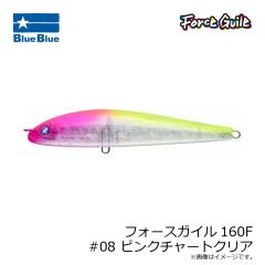 ブルーブルー 　フォースガイル160F #08 ピンクチャートクリア
