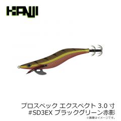 カンジインターナショナル　プロスペック エクスペクト 3.0寸 #SD3EX ブラックグリーン赤影