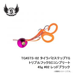 TG45TS-02 タイラバ2ステップTGトリプルフックSCコンプリート 45g #02 レッドブラック
