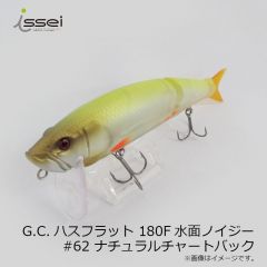 一誠　G.C.ハスフラット 180F 水面ノイジー　#62 ナチュラルチャートバック　issei G.C.HUSS FLAT 180