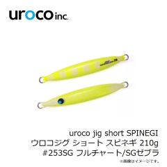 uroco　uroco jig short SPINEGI ウロコジグ ショート スピネギ 210g #253SG フルチャート/SGゼブラ