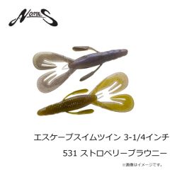 ノリーズ　エスケープスイムツイン 3-1/4インチ 531 ストロベリーブラウニー