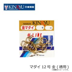 金龍鈎　マダイ 12号 金 (徳用)