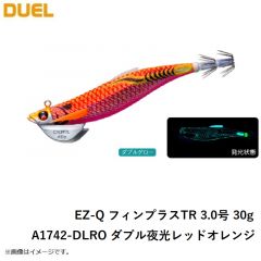 デュエル EZ-Q フィンプラスTR 3.0号 30g A1742-DLRO ダブル夜光レッドオレンジ