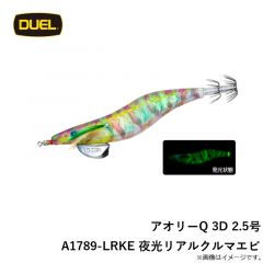 アオリーQ 3D 2.5号 A1789-LRKE 夜光リアルクルマエビ

