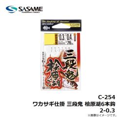 ササメ　C-254 ワカサギ仕掛 三段鬼 桧原湖6本鈎 2-0.3