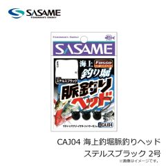 ササメ　CAJ04 海上釣堀脈釣りヘッド ステルスブラック 2号