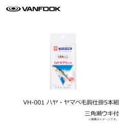 ヴァンフック　VH-001 ハヤ・ヤマベ毛鈎仕掛5本組 三角瀬ウキ付