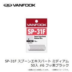 ヴァンフック　SP-31B スプーンエキスパートフック (ミディアムワイヤー) #8/#6 ステルスブラック
