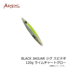 宇崎日新　BLACK JAGUAR ジグ スピネギ 120g ライムチャートグロー