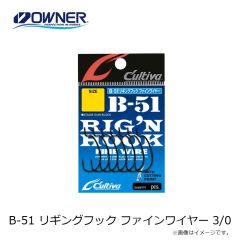 オーナー　B-51 リギングフック ファインワイヤー 3/0