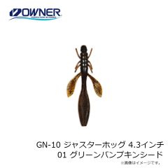 ゲットネット　GN-10 ジャスターホッグ 4.3インチ 01 グリーンパンプキンシード