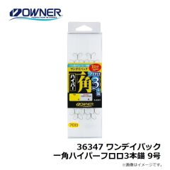 オーナー　36347 ワンデイパック 一角ハイパーフロロ3本錨 9号