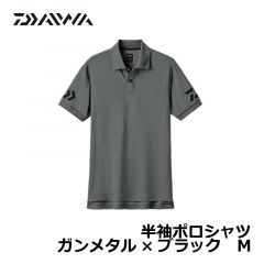 ダイワ(グローブライド)　DE-7906　半袖ポロシャツ　3XL　レッド×ブラック