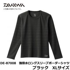 ダイワ (Daiwa)　DE-87008　強撥水ロングスリーブボーダー シャツ　ブラック　XLサイズ　釣り　シャツ　撥水　ロング　長袖