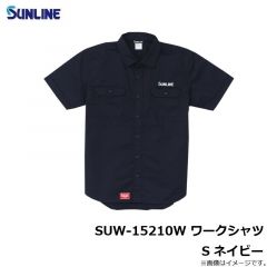 SUW-15210W ワークシャツ S ネイビー【夏物衣料大処分】
