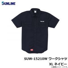 サンライン　SUW-15210W ワークシャツ XL ネイビー