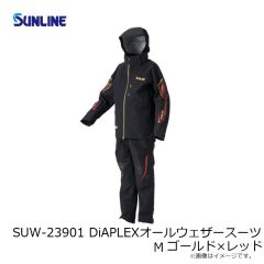 サンライン　SUW-23901 DiAPLEXオールウェザースーツ M ゴールド×レッド