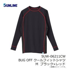 サンライン　SUW-06211CW BUG OFF クールフィットシャツ M ブラック×レッド